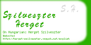 szilveszter herget business card